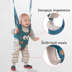 Ham bebe, bumbac, 2 in 1 adjustabil, 8 luni+, Pisica 01