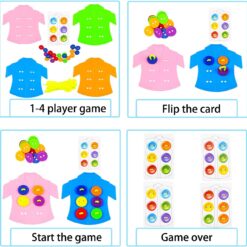 Joc educativ cu nasturi de siretuit, 3 ani