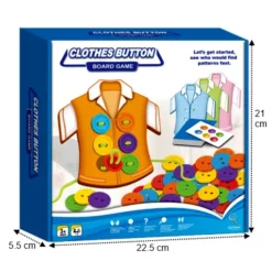 Joc educativ cu nasturi de siretuit, 3 ani