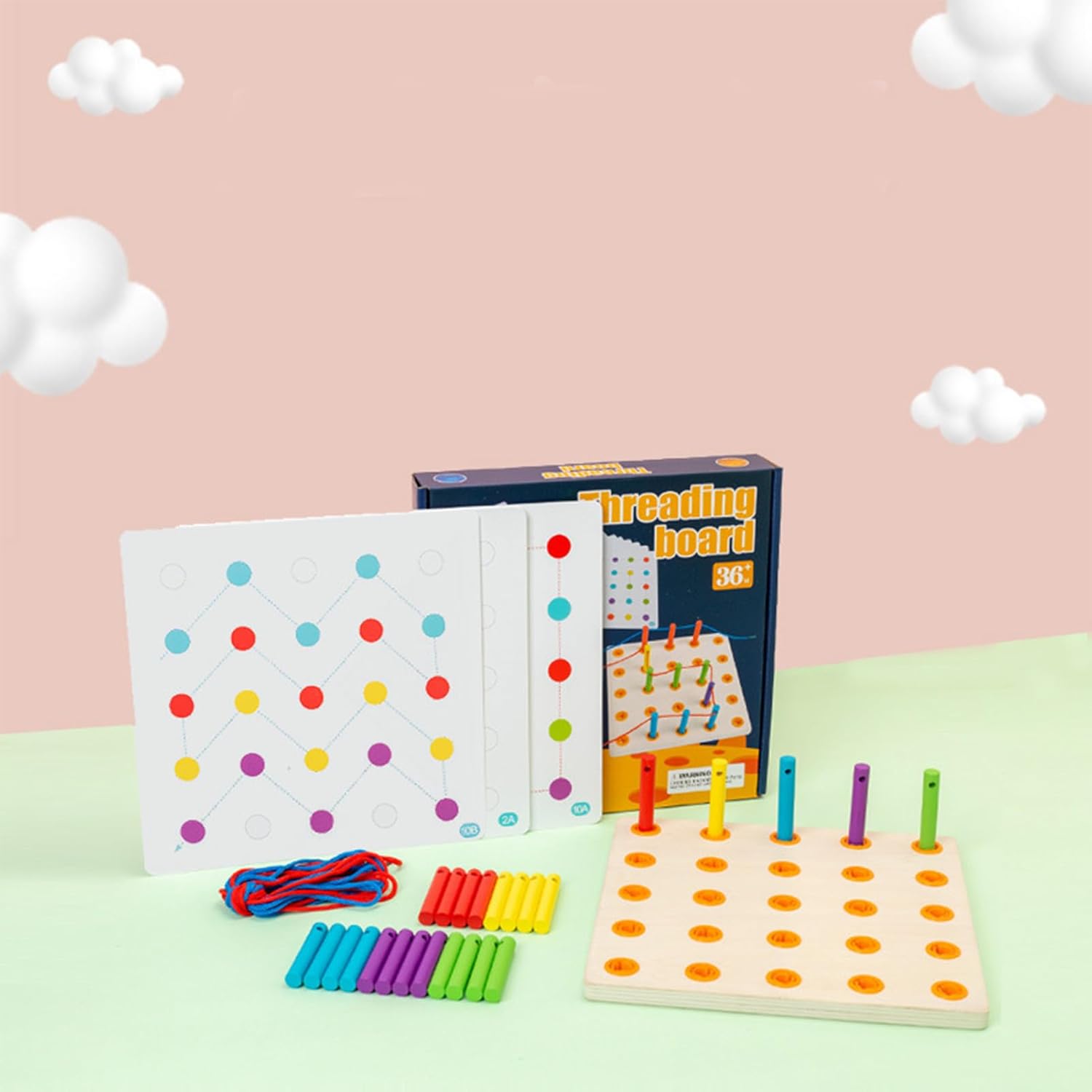 Joc educativ de tip Montessori, Geobord, 3 ani+