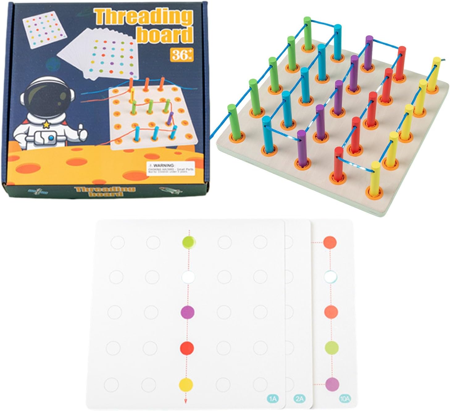 Joc educativ de tip Montessori, Geobord, 3 ani+