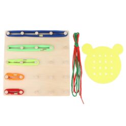 Joc educativ de tip Montessori, Geobord cu elastice, 3 ani+
