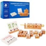 Joc educativ din lemn cu cifre si operatiuni, 4 ani+