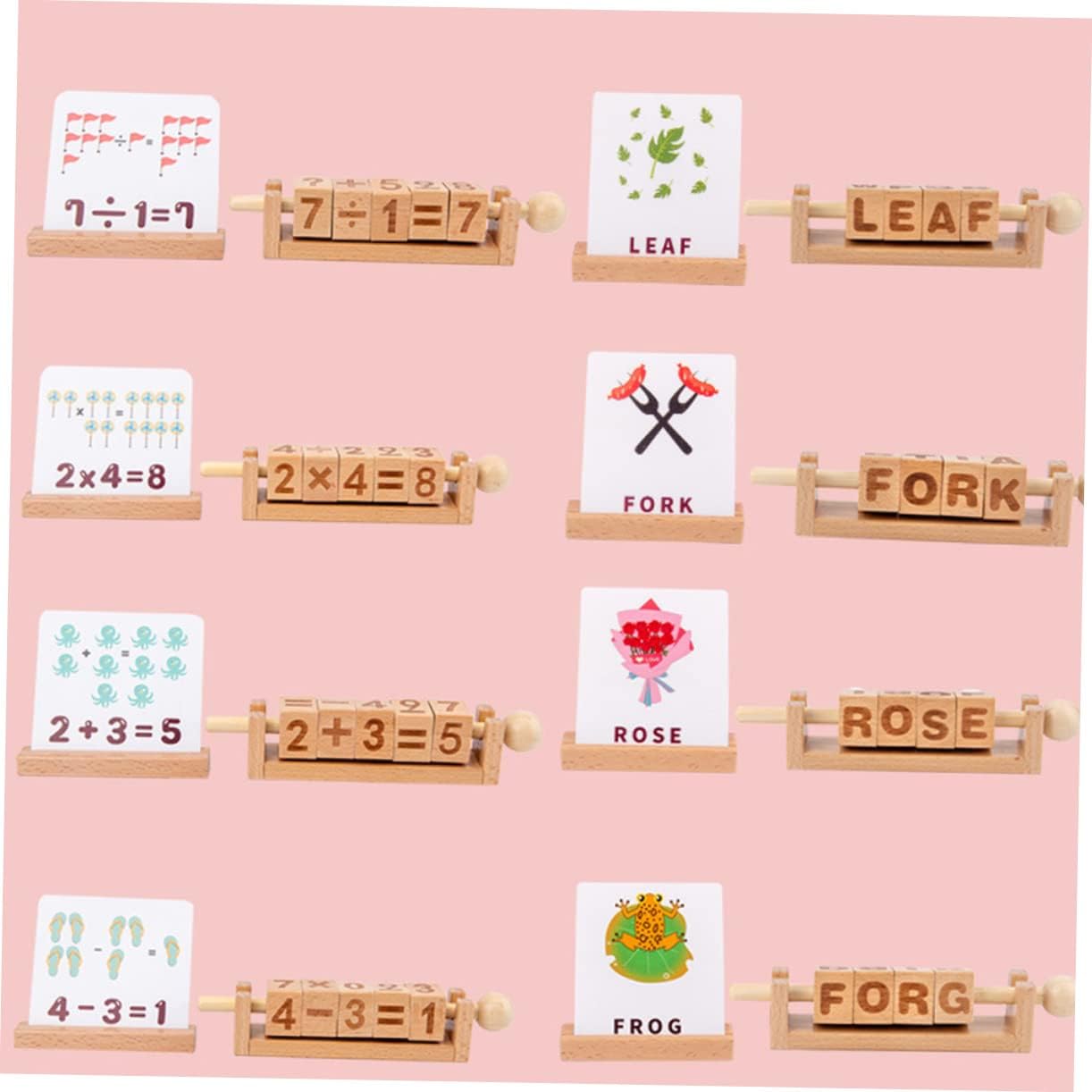 Joc educativ din lemn cu cifre si operatiuni, 4 ani+ 01