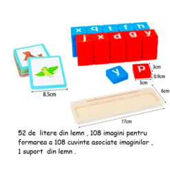 Joc fonetic din lemn, pentru invatare limba engleza, 3 ani 01