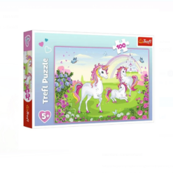 Puzzle Trefl carton 100 piese, Unicorni
