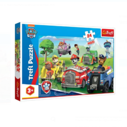 Puzzle Trefl carton 24 piese, Paw Patrol cu Vehicule