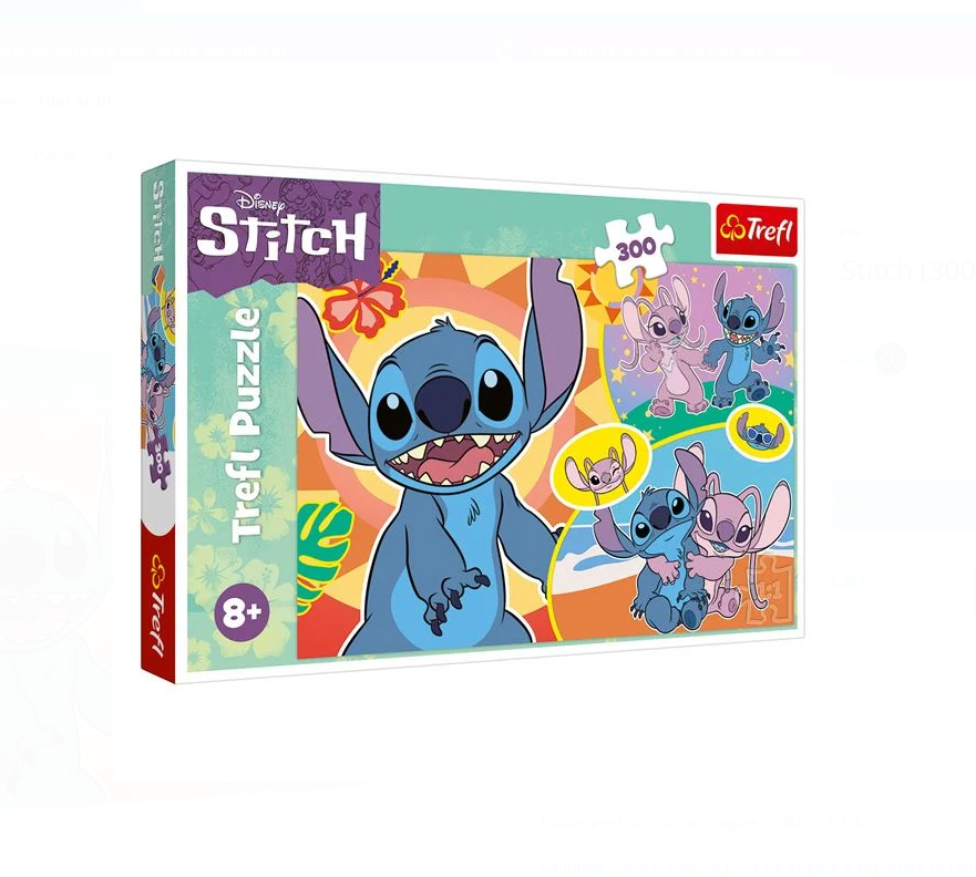 Puzzle Trefl carton 300 piese, Lilo si Stitch
