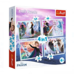 Puzzle Trefl carton 4 in 1, Frozen 2