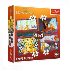 Puzzle Trefl carton 4 in 1, Lion King