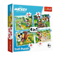 Puzzle Trefl carton 4 in 1, Mickey si prietenii