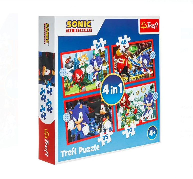 Puzzle Trefl carton 4 in 1, Sonic The Hedgehog