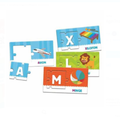 Puzzle educativ in limba romana si engleza, Alfabetul, 4 ani 2