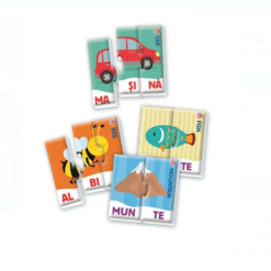Puzzle educativ in limba romana si engleza, Silabe, 4 ani 1