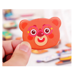 Puzzle magnetic, tip carte, Familia Ursuletilor, 3 ani