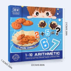 Puzzle magnetic, tip carte cu stickere reutilizabile, Aritmetica, 3 ani+