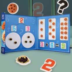 Puzzle magnetic, tip carte cu stickere reutilizabile, Aritmetica, 3 ani+