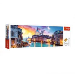 PuzzleTrefl 1000 piese,Panorama Canal Venetia, 8 ani+