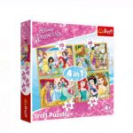 Puzzle Trefl carton 4 in 1, Printese Disney