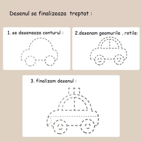 Set 60 planse reutilizabile de desen, 3 ani