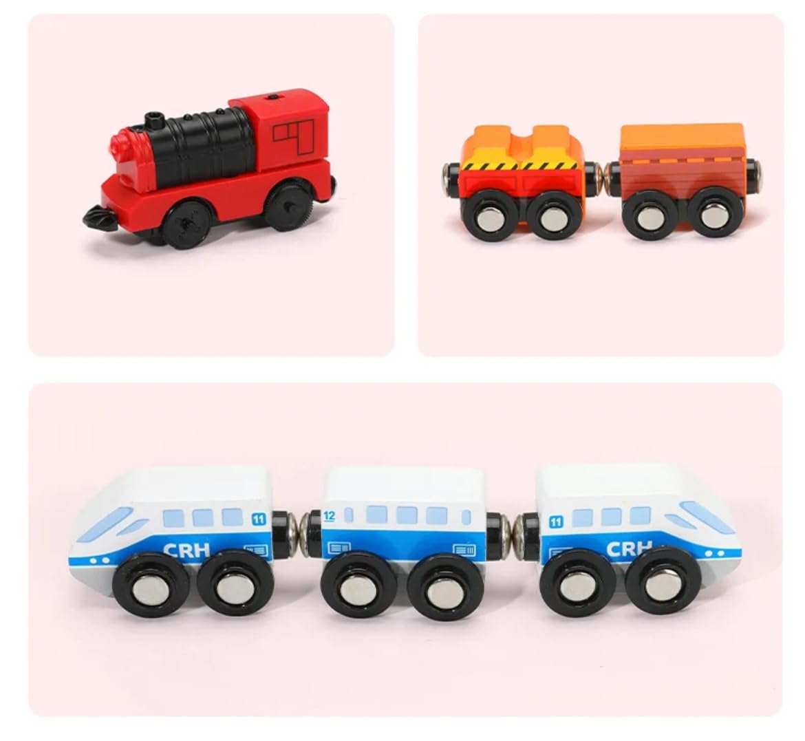 Set de cuburi de constructie si cutie depozitare din lemn, Orasel 01