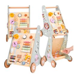 Antepremergator din lemn cu activitati de tip Montessori, 6 luni+