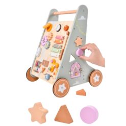 Antepremergator din lemn cu activitati de tip Montessori, 6 luni+