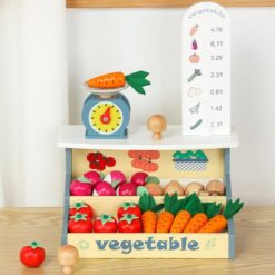Cantar din lemn cu accesorii legume, 3 ani 02