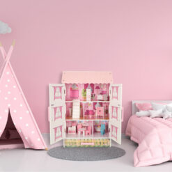 Casa de papusi din lemn, 80 CM, LULILO