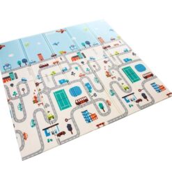 Covor pliabil de joaca, termoizolant cu doua fete 200 x 180 cm, Orasel 001