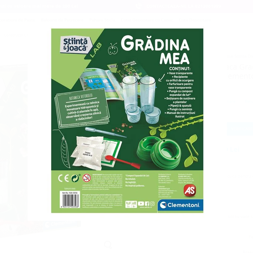 Joc creativ Stiinta si joaca, Gradina Mea, 8 ani+