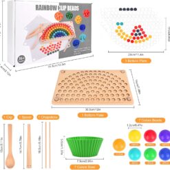 Joc de sortare și transfer cu bile colorate, 3 ani 06