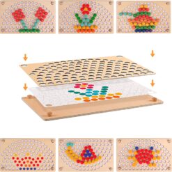 Joc de sortare și transfer cu bile colorate, 3 ani 06