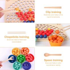 Joc de sortare și transfer cu bile colorate, 3 ani 06