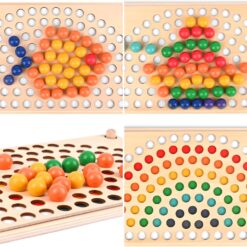 Joc de sortare și transfer cu bile colorate, 3 ani 06
