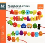 Joc de tip Montessori, set 81 margele de siretuit, 3 ani