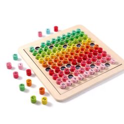 Joc educativ din lemn, Tabla Inmultirii, 100 piese, 7 ani+ 01