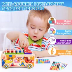 Joc educativ, jucarie de tras si sortator de forme, 3 ani 01