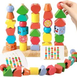 Joc sortare, insiruire - Margele Montessori, 2 ani 01