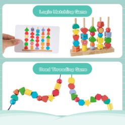 Joc sortare, insiruire - Margele Montessori, 2 ani 01