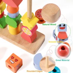 Joc sortare, insiruire - Margele Montessori, 2 ani 01