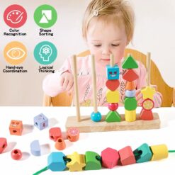 Joc sortare, insiruire - Margele Montessori, 2 ani 01