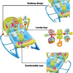 Leagan electric bebelusi cu melodii si vibratii, 2 in 1, Rocker 01