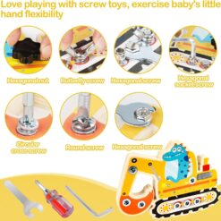 Mini Busy Board Montessori, Banc de Lucru pentru Dezvoltarea Motricității Fine, 3 ani 01