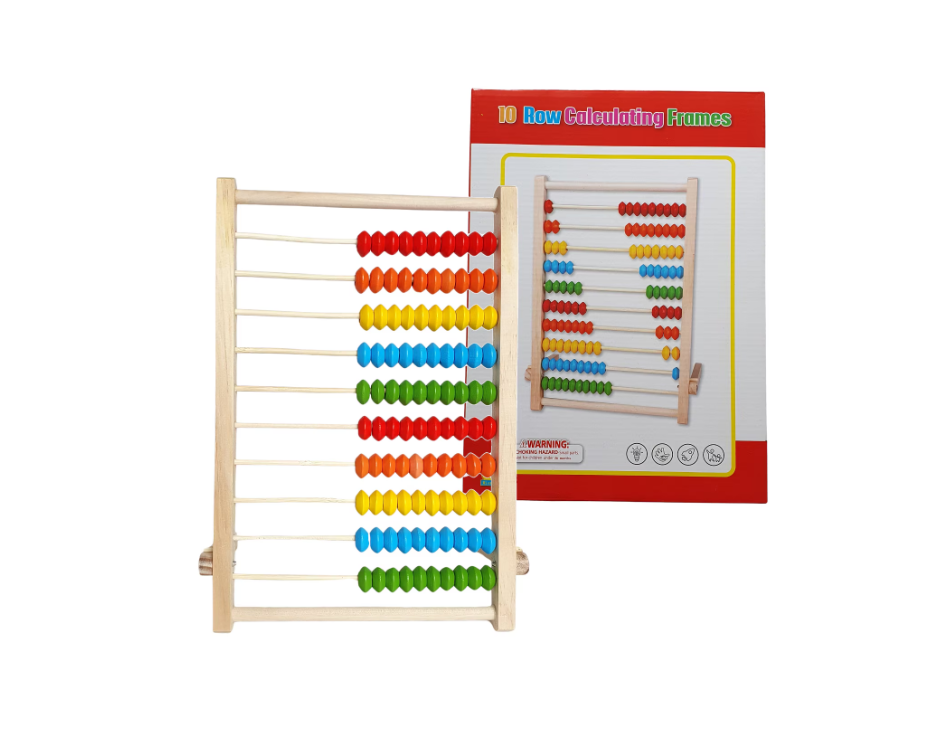 Numaratoare din lemn clasica, abac, 20 x 30 cm, 3 ani +