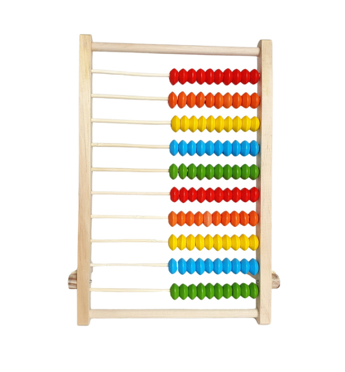 Numaratoare din lemn clasica, abac, 20 x 30 cm, 3 ani +