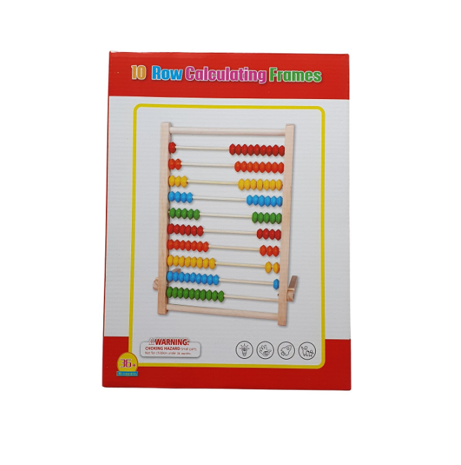 Numaratoare din lemn clasica, abac, 20 x 30 cm, 3 ani +