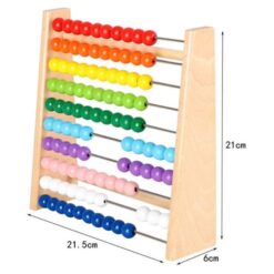 Numaratoare din lemn clasica, abac, 21 x 21 cm, 3 ani + 01
