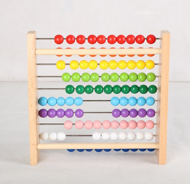 Numaratoare din lemn clasica, abac, 21 x 21 cm, 3 ani + 01