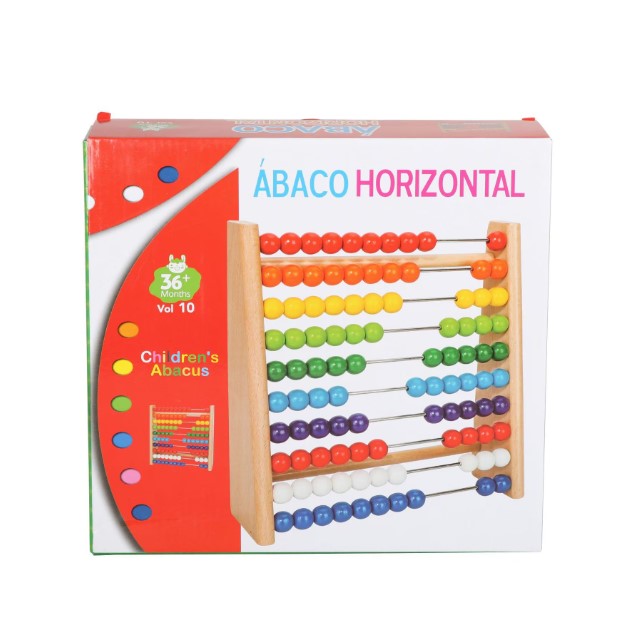 Numaratoare din lemn clasica, abac, 21 x 21 cm, 3 ani + 01